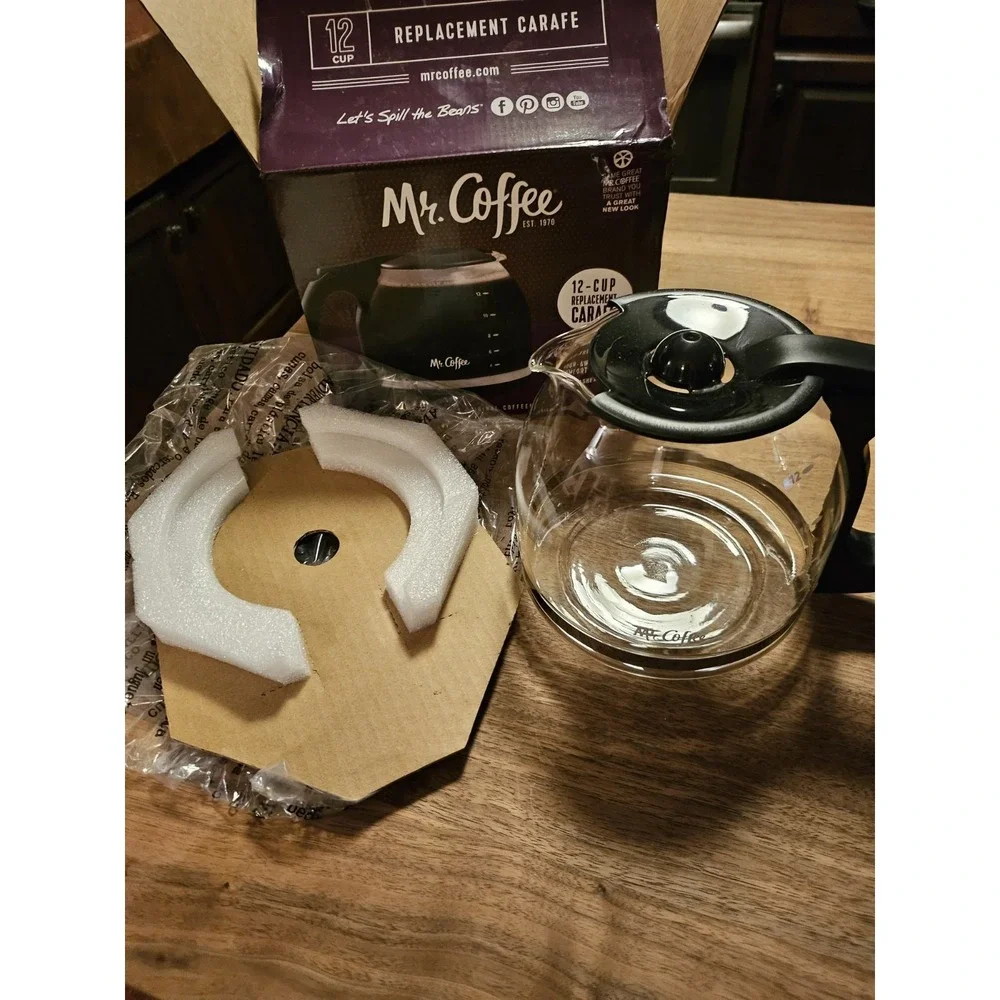 Mr. Coffee IDS13-RB Replacement Decanter Carafe - Clear/ Black